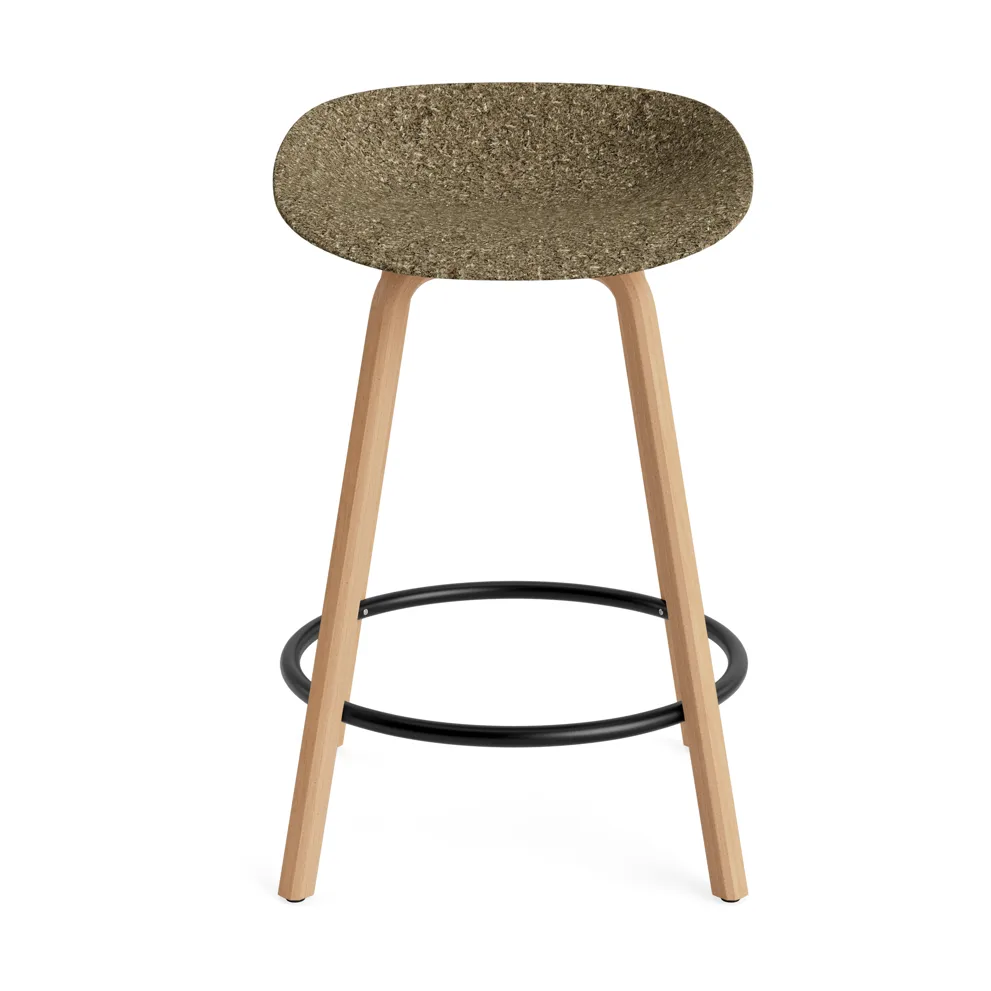 Taburete Mat Barstool 65 cm, Seaweed-beech-black steel Normann Copenhagen