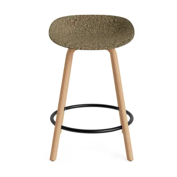 Taburete Mat Barstool 65 cm - Seaweed-beech-black steel - Normann Copenhagen