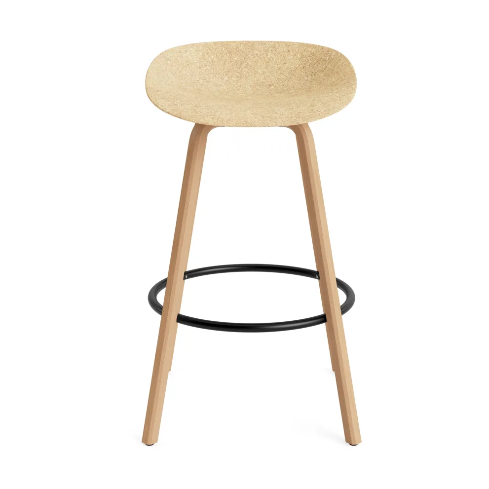 Taburete Mat Barstool 75 cm, Hemp-beech-black steel Normann Copenhagen