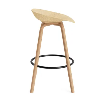Taburete Mat Barstool 75 cm - Hemp-beech-black steel - Normann Copenhagen