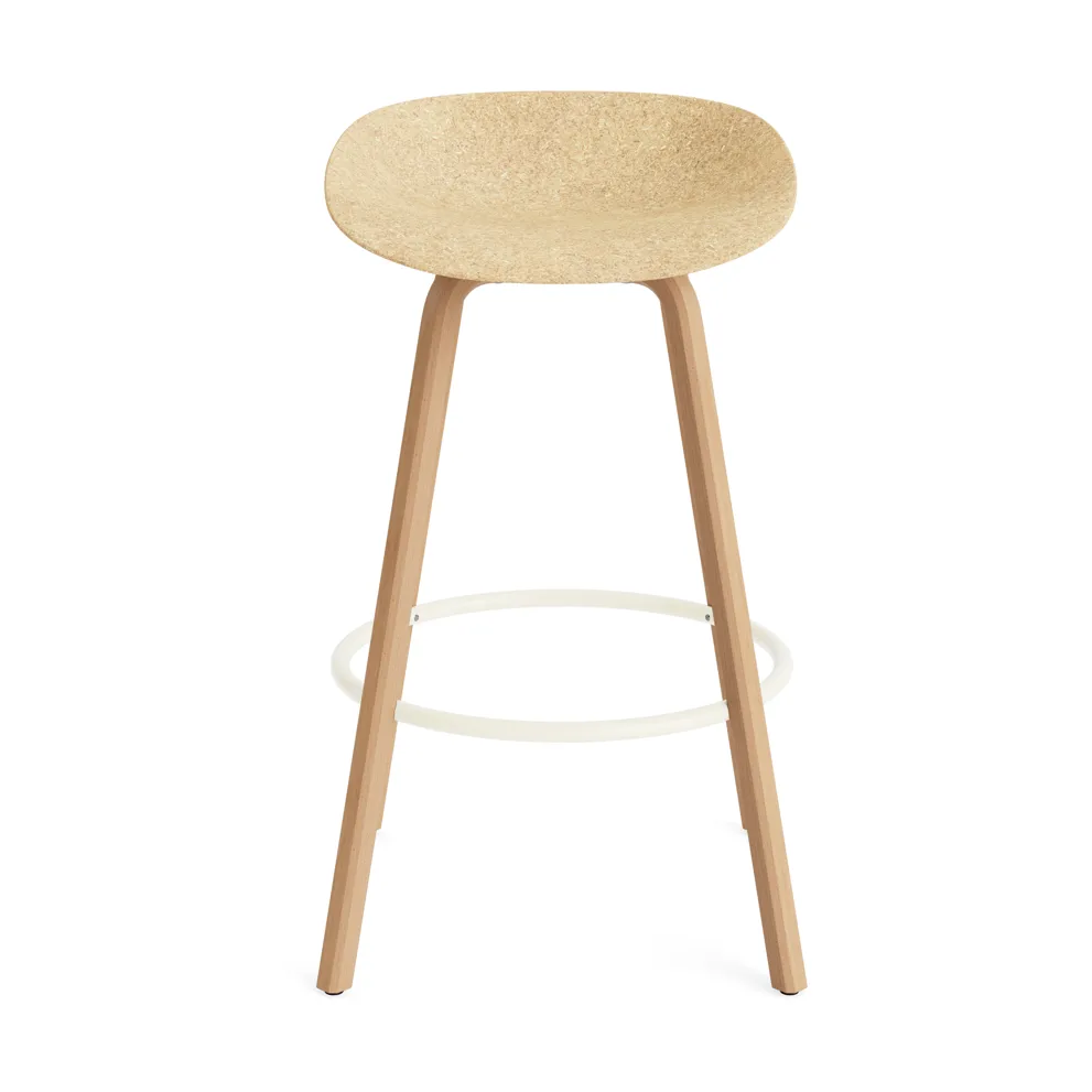 Taburete Mat Barstool 75 cm, Hemp-beech-cream steel Normann Copenhagen