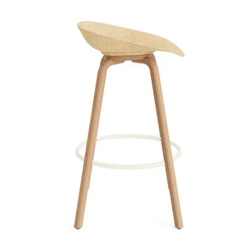 Taburete Mat Barstool 75 cm - Hemp-beech-cream steel - Normann Copenhagen