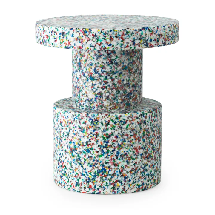 Taburete redondo Bit - Blanco-multi, Ø36x42 cm - Normann Copenhagen