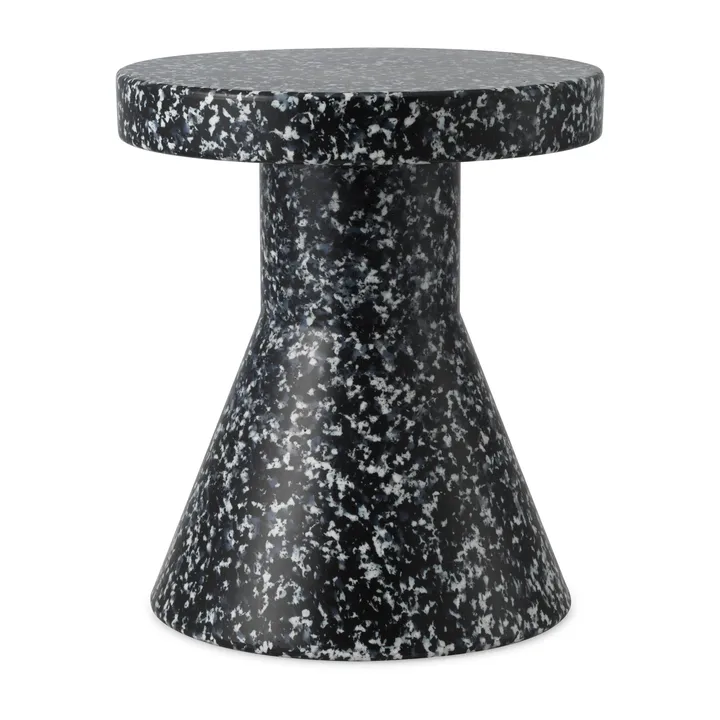 Taburete redondo Bit Cone - Negro-blanco, Ø36x42 cm - Normann Copenhagen