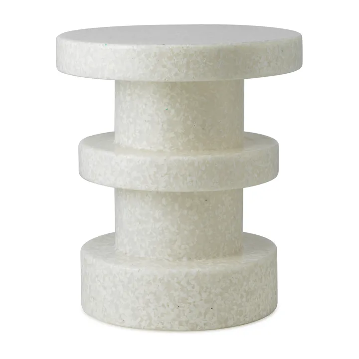 Taburete redondo Bit Stack - Blanco-blanco, Ø36x42 cm - Normann Copenhagen
