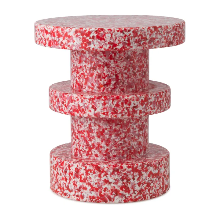 Taburete redondo Bit Stack - Rojo, Ø36x42 cm - Normann Copenhagen