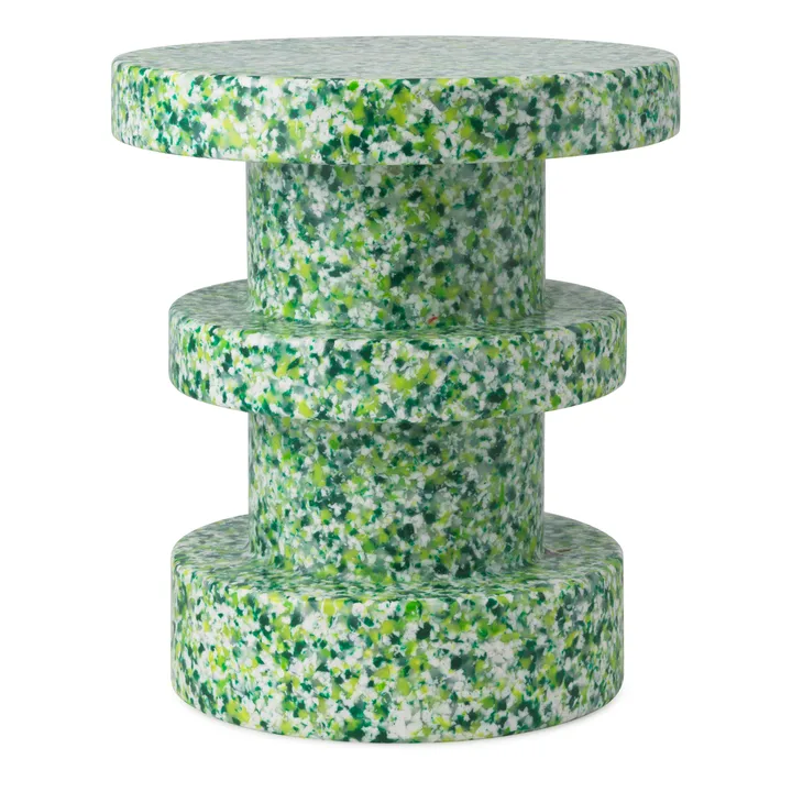 Taburete redondo Bit Stack - Verde, Ø36x42 cm - Normann Copenhagen