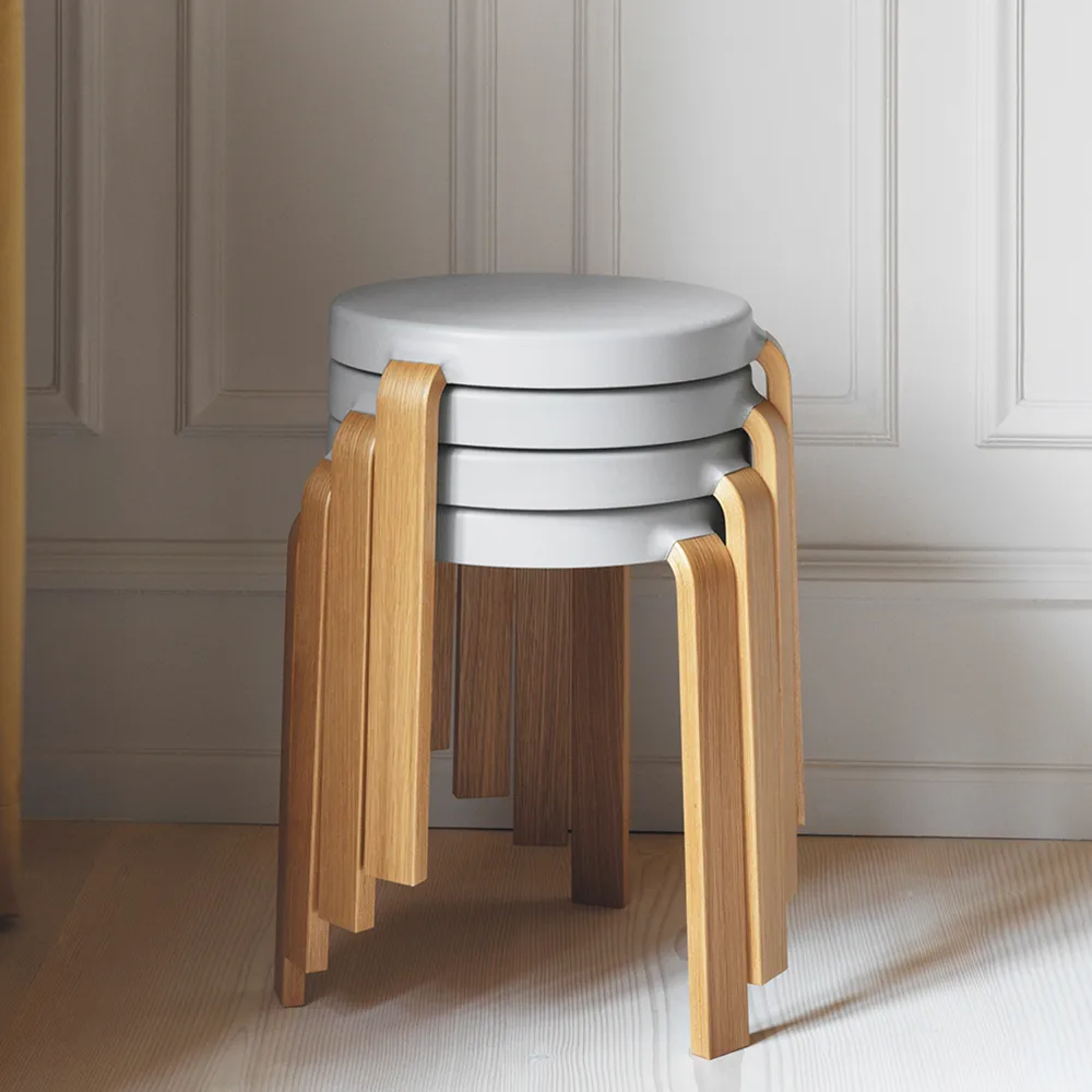 Taburete redondo Tap, Caramel, patas de roble, Ø35x43 cm Normann Copenhagen