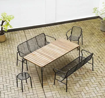 Taburete redondo Vig - Negro, Ø41x46 cm - Normann Copenhagen