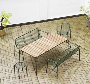 Taburete redondo Vig - Verde, Ø41x46 cm - Normann Copenhagen