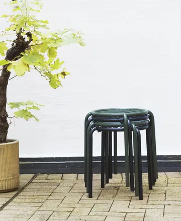 Taburete redondo Vig - Verde, Ø41x46 cm - Normann Copenhagen