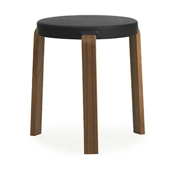 Taburete Tap - Black, patas de nogal - Normann Copenhagen