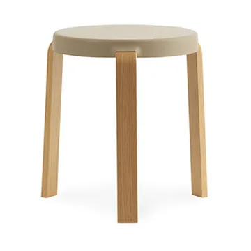 Taburete Tap - Sand, patas de roble - Normann Copenhagen