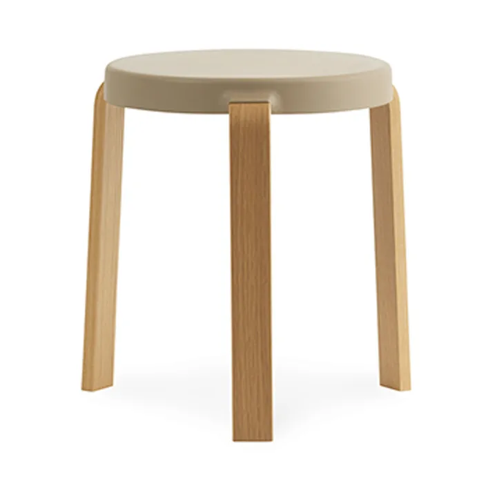 Taburete Tap - Sand, patas de roble - Normann Copenhagen
