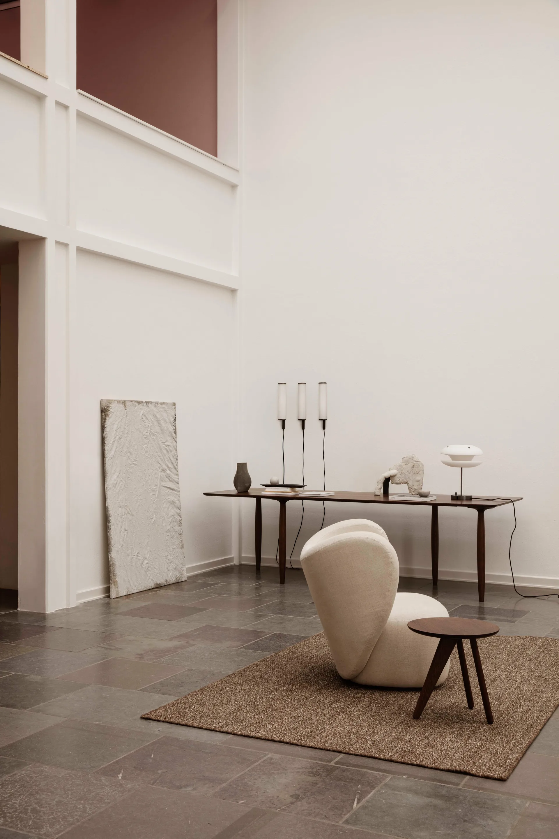 Mesa auxiliar Fin Ø40 cm, Dark smoked oak NORR11