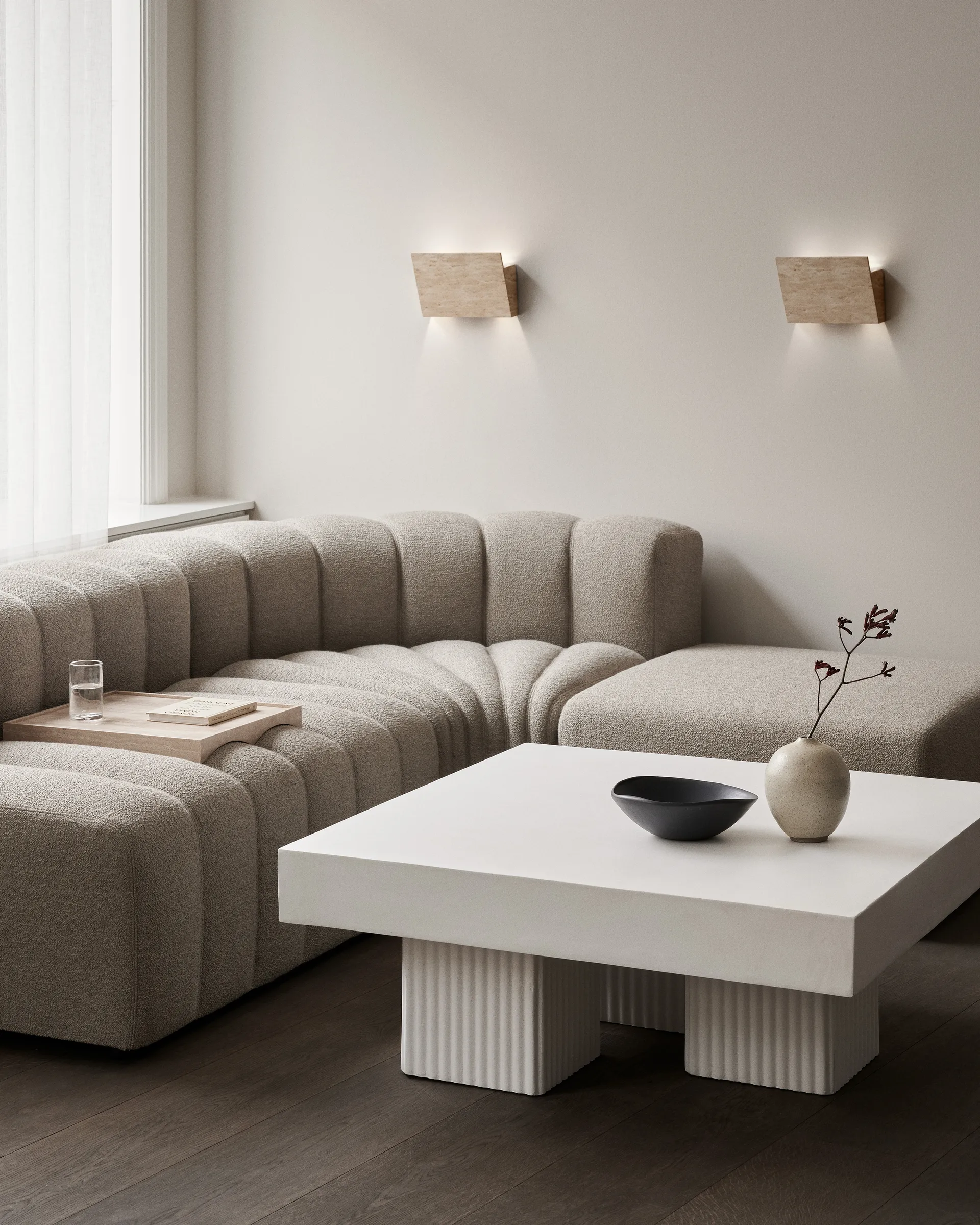 Mesa de centro Gear, Tiza, 100x100 cm NORR11