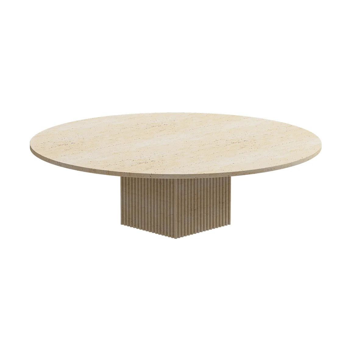 Mesa de centro Soho, Tufo beige, Ø120×35 NORR11