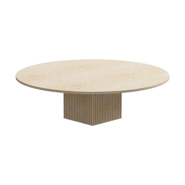 Mesa de centro Soho - Tufo beige, Ø120×35 - NORR11