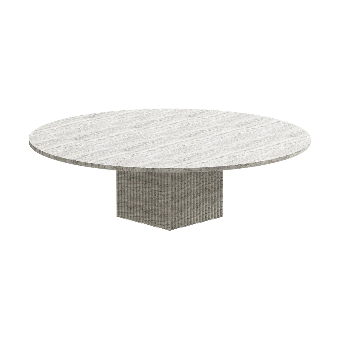 Mesa de centro Soho, Tufo plateado, Ø120×35 NORR11