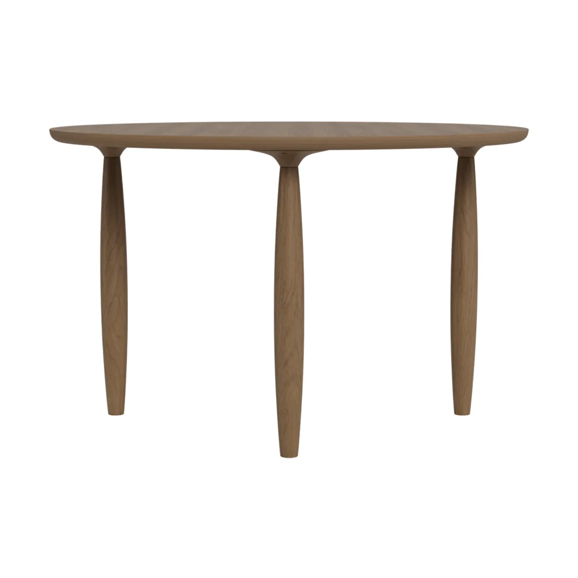 Mesa de comedor Oku, Roble ahumado claro, Ø120 cm NORR11