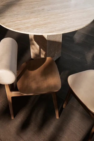 Mesa de comedor Soho - Tufo beige, Ø120 × 72 cm - NORR11