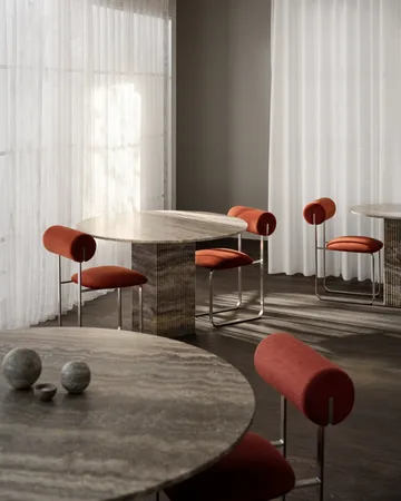 Mesa de comedor Soho - Tufo beige, Ø140×70 cm - NORR11