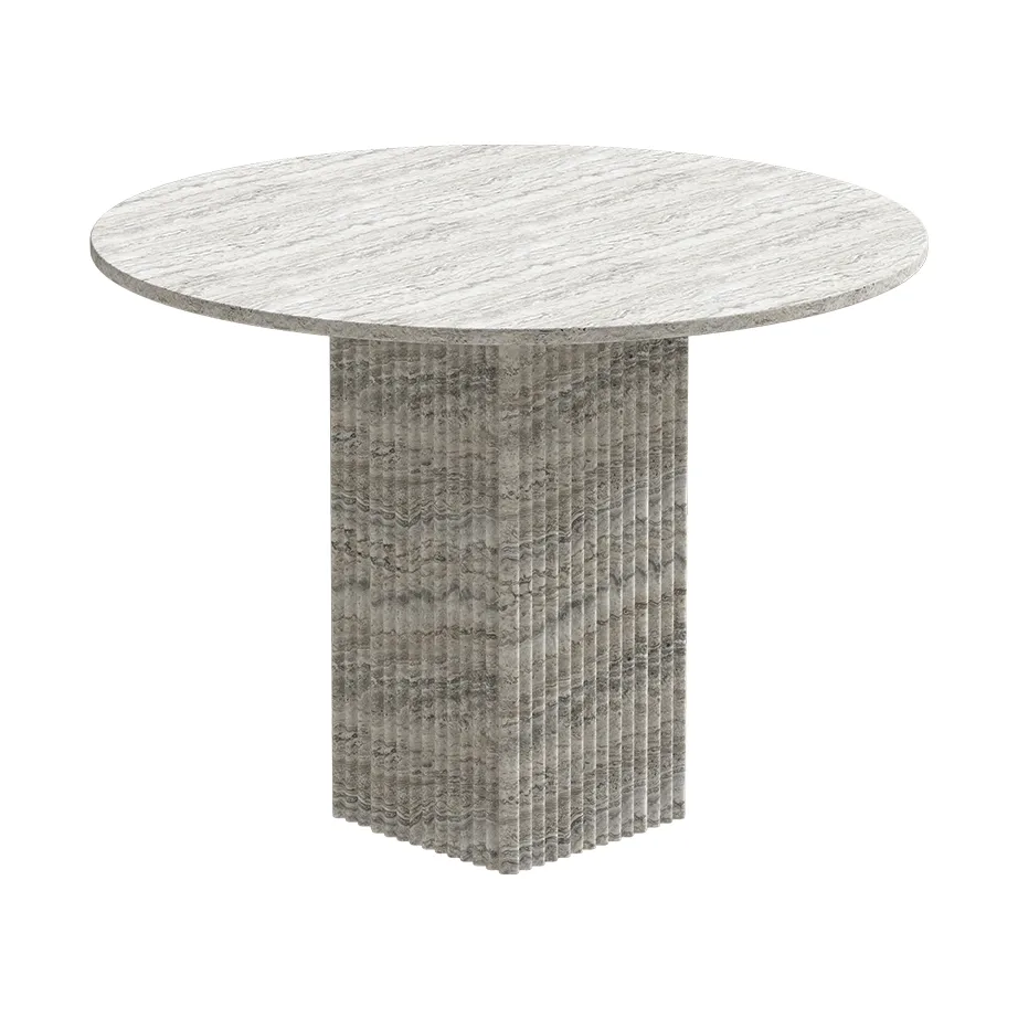 Mesa de comedor Soho, Tufo plateado, Ø120×72 cm NORR11