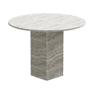 Mesa de comedor Soho - Tufo plateado, Ø120×72 cm - NORR11