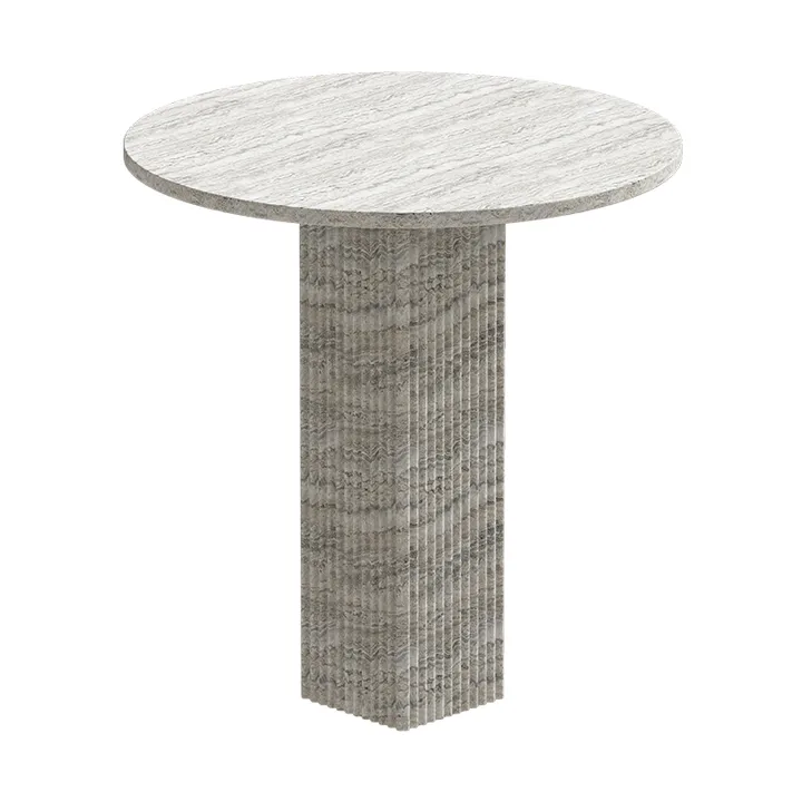 Mesa de comedor Soho - Tufo plateado, Ø80 × 74 - NORR11