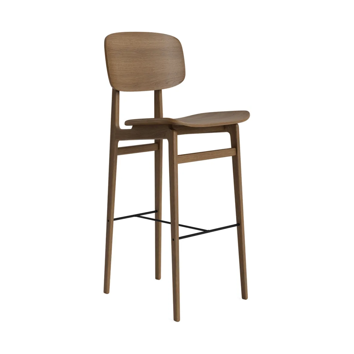 Silla de bar NY11, Roble ahumado claro, 75 cm NORR11