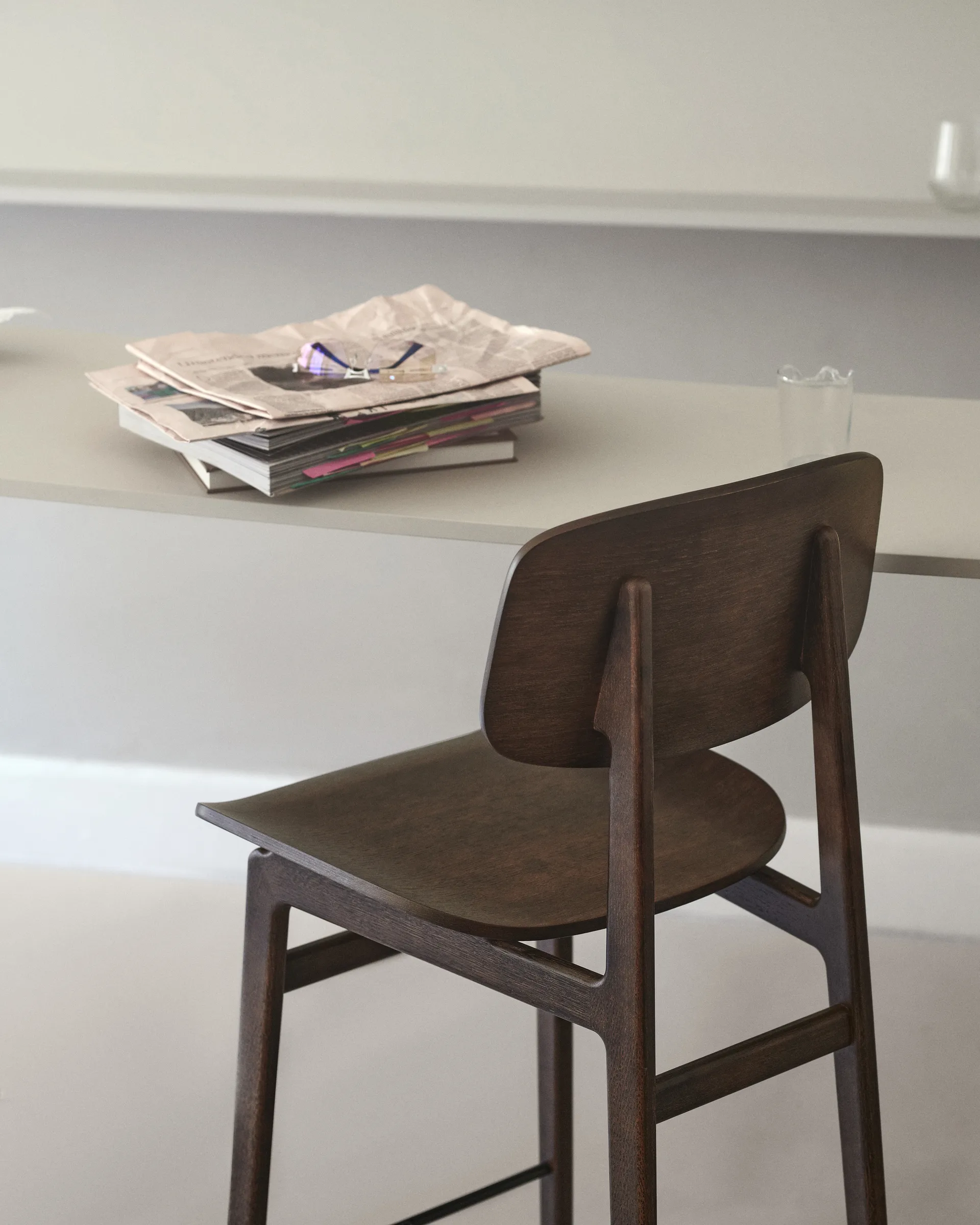 Silla de bar NY11, Roble ahumado claro, 75 cm NORR11