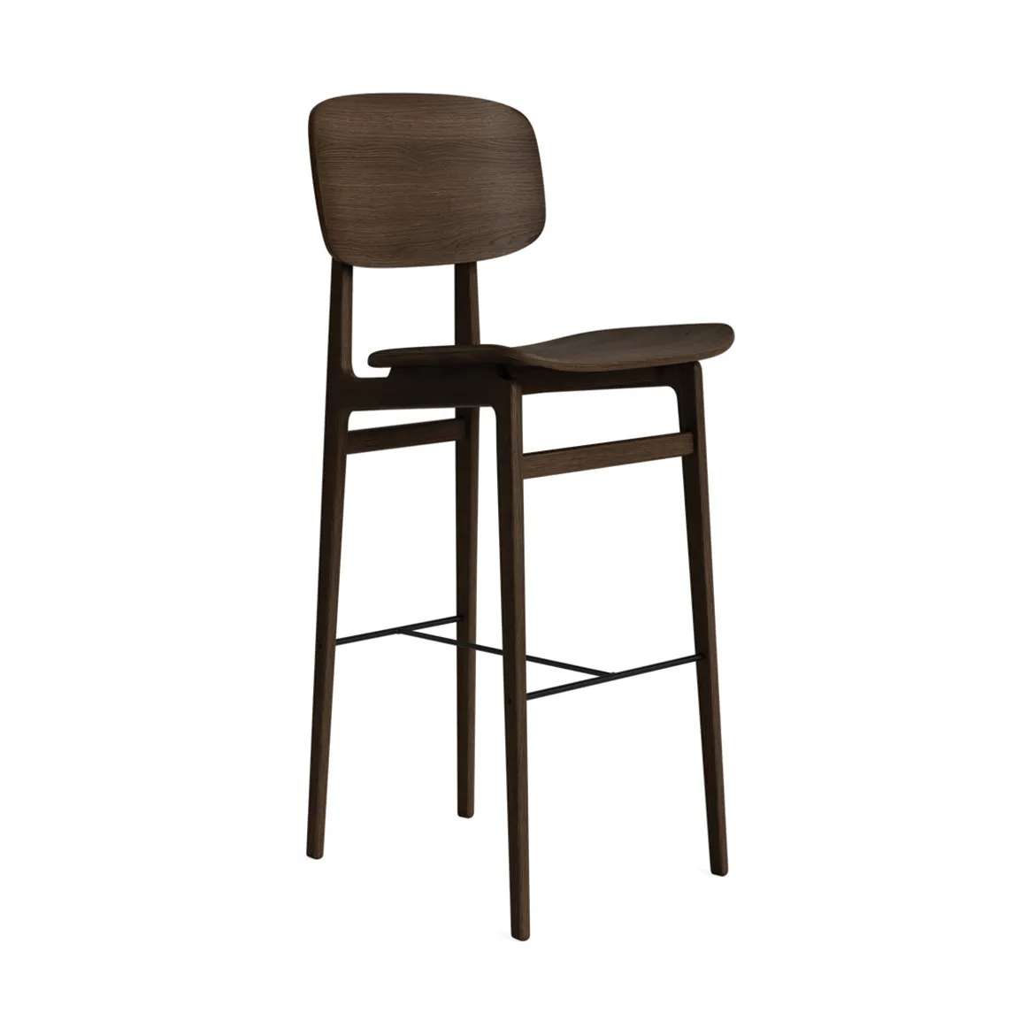 Silla de bar NY11, Roble ahumado oscuro, 75 cm NORR11