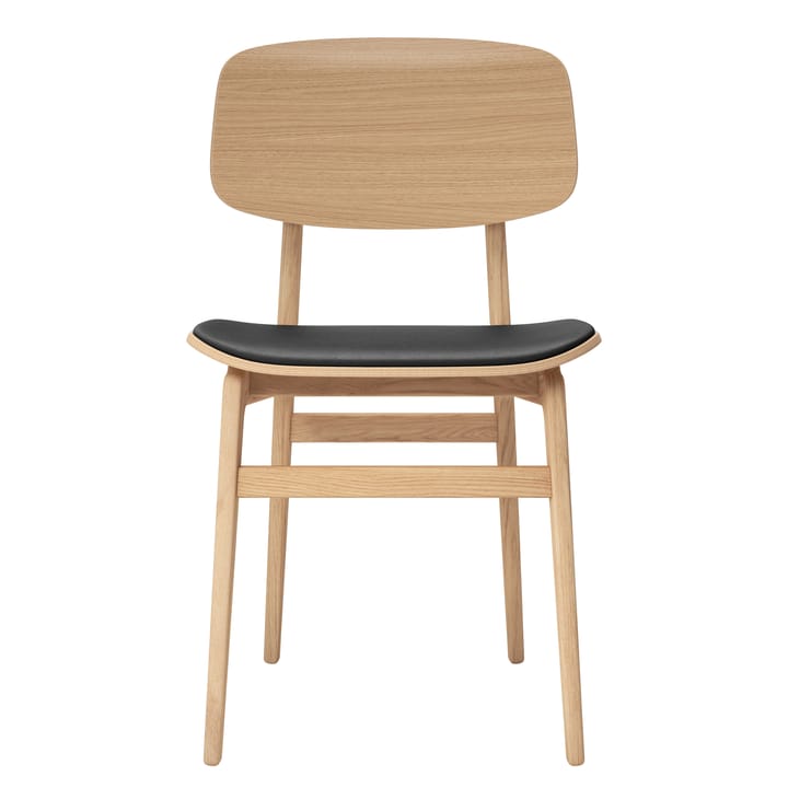 Silla de roble con asientos de cuero NY11, Dunes dark brown NORR11