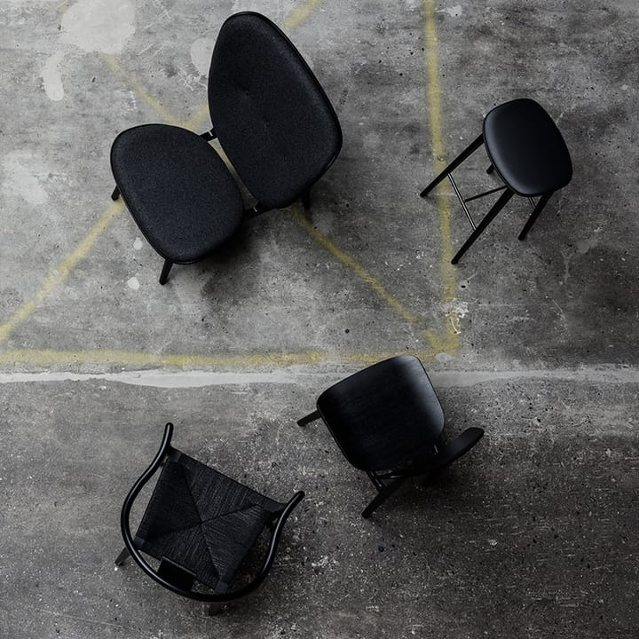 Silla Shangai teñida de negro ceniza, Negro NORR11