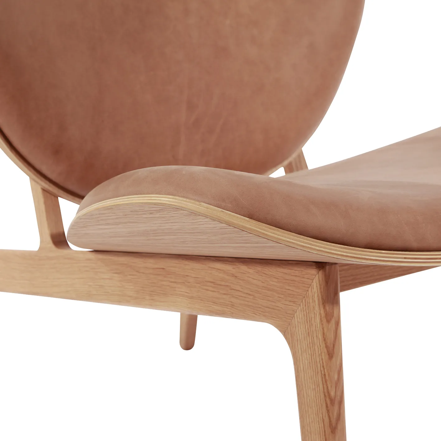 Sillón Elephant lounge leather roble, Dunes camel NORR11