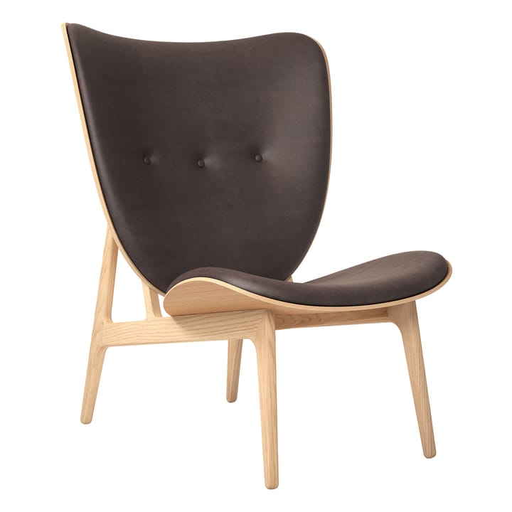 Sillón Elephant lounge leather roble - Dunes dark brown - NORR11