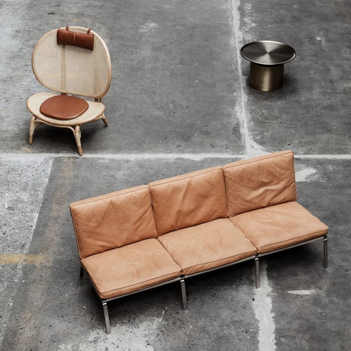 Sillón Nomad, Natural-cuero coñac NORR11