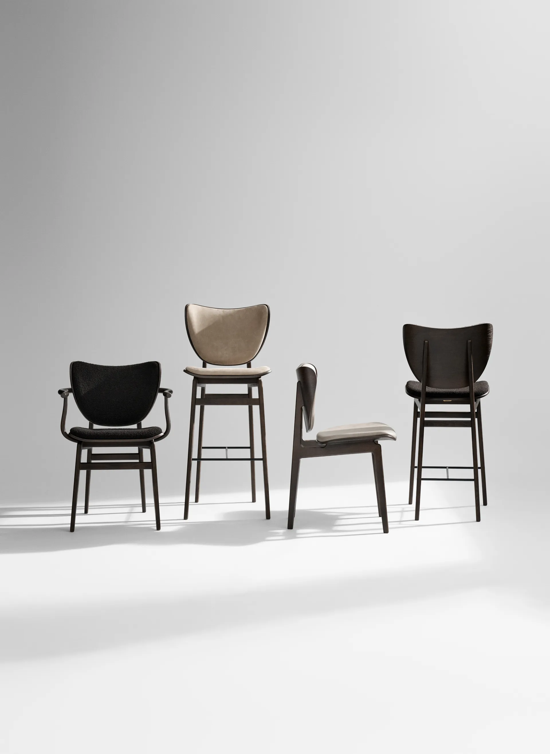 Taburete de bar Elephant, Ahumado claro, 75 cm NORR11