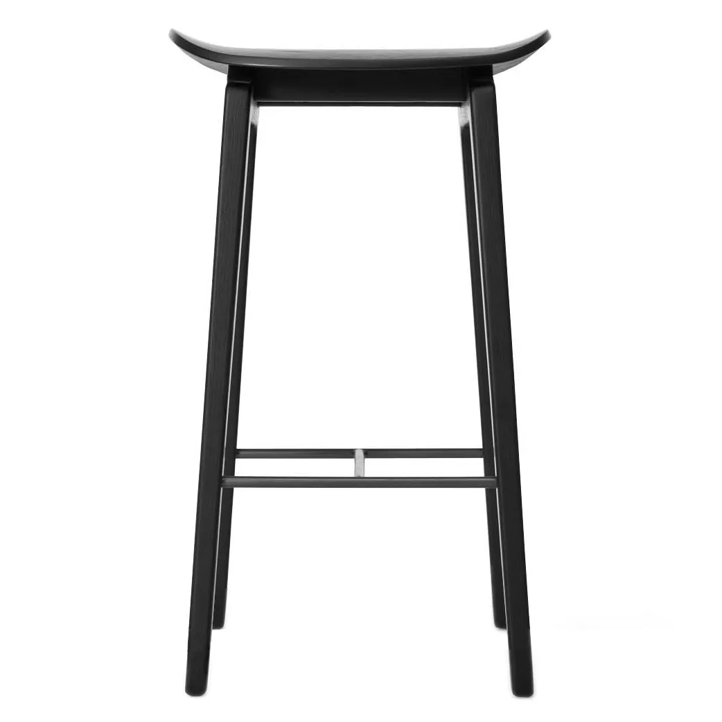Taburete de bar NY11 65 cm, Roble teñido negro NORR11