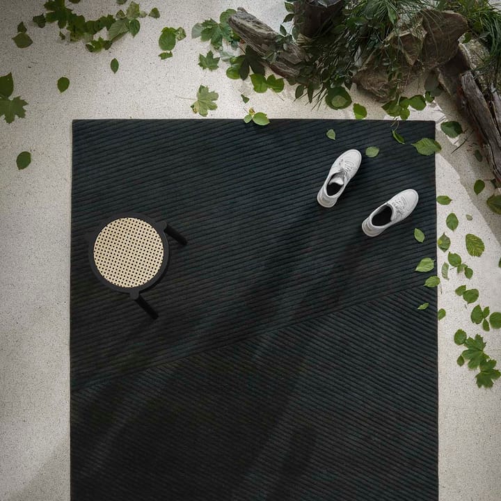 Alfombra Row grande 200x300 cm, Verde oscuro Northern