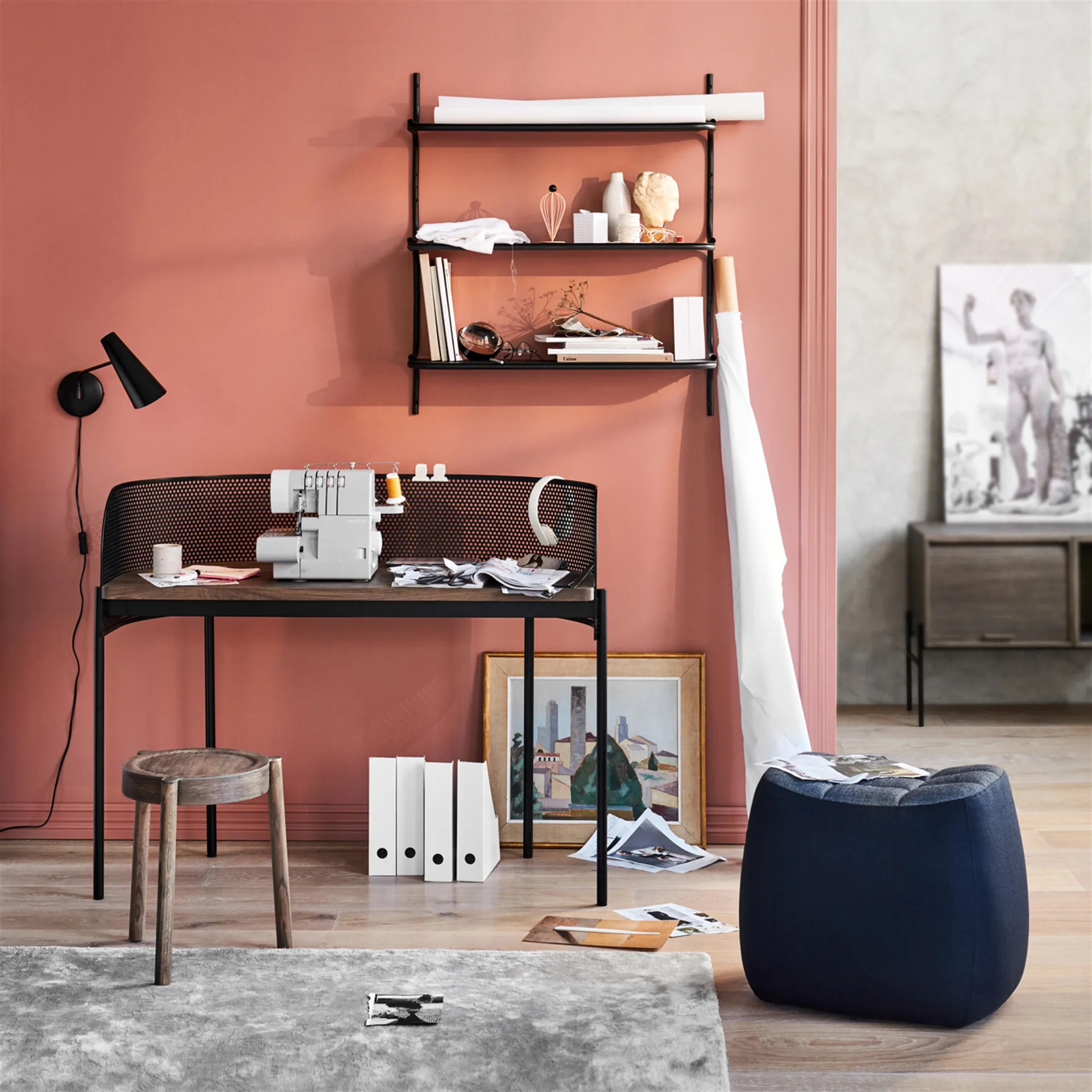 Estante de pared Wired, negro Northern