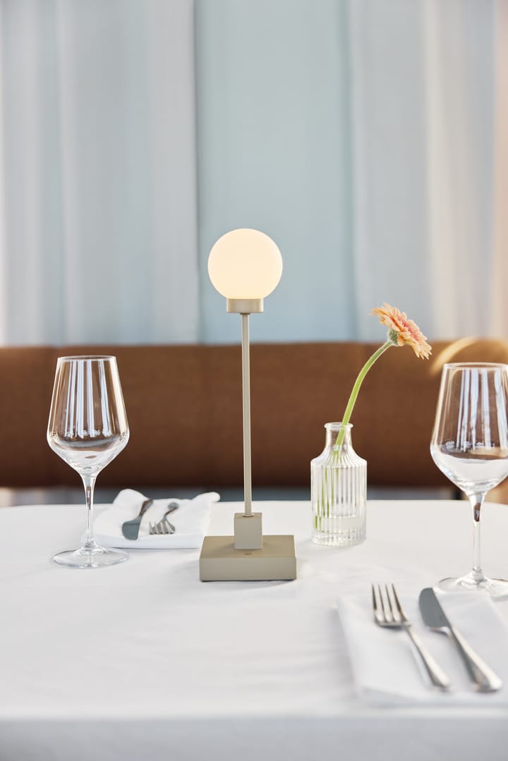 Lámpara de mesa portátil Snowball 33 cm, Grey beige Northern