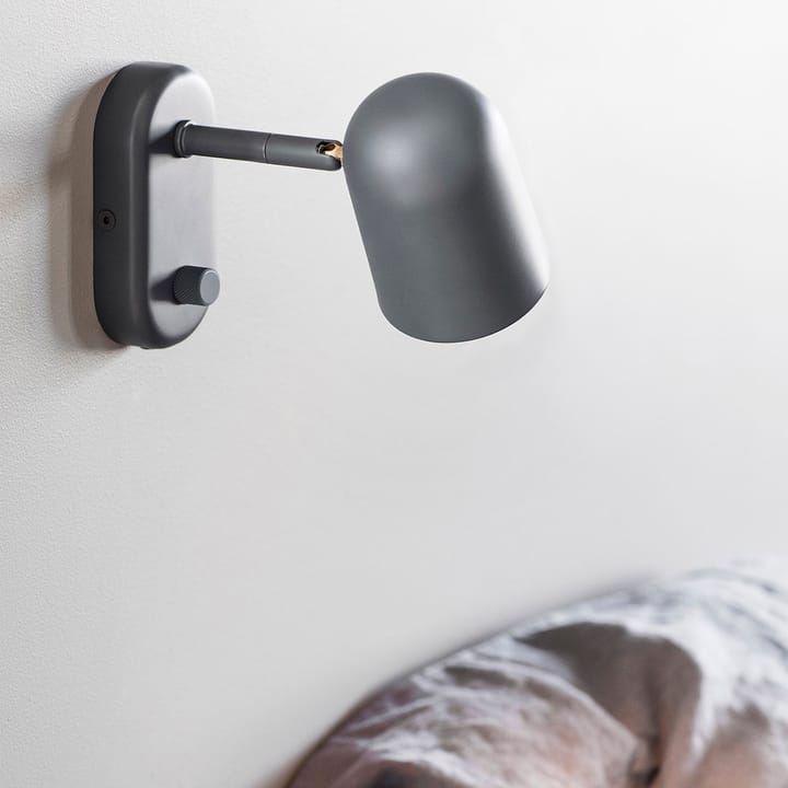 Lámpara de pared Buddy, instalación fija, gris oscuro Northern