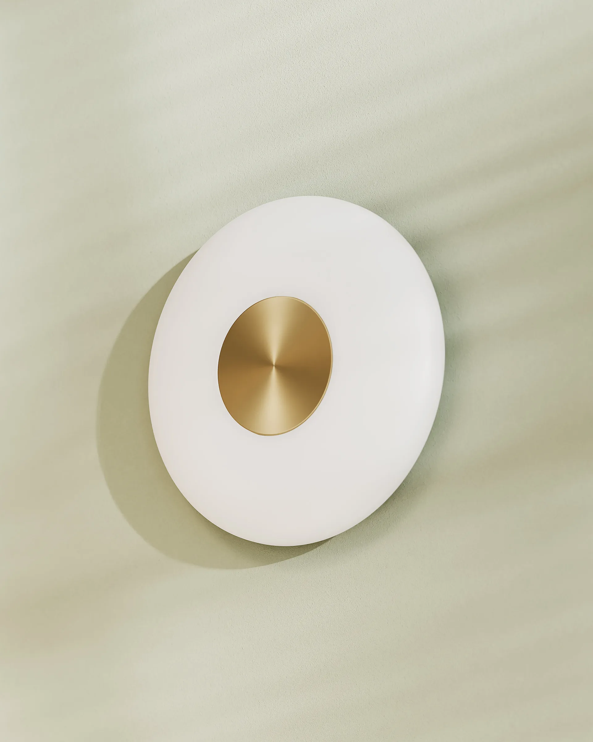 Lámpara de pared Glint Ø25 cm, Vidrio opal blanco Northern