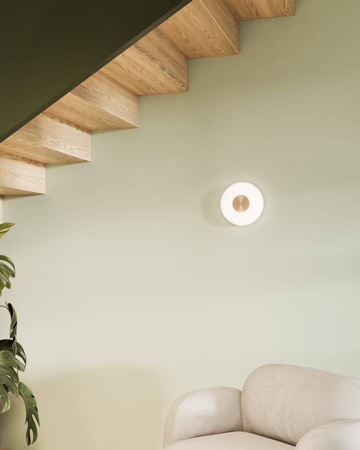 Lámpara de pared Glint Ø25 cm, Vidrio opal blanco Northern