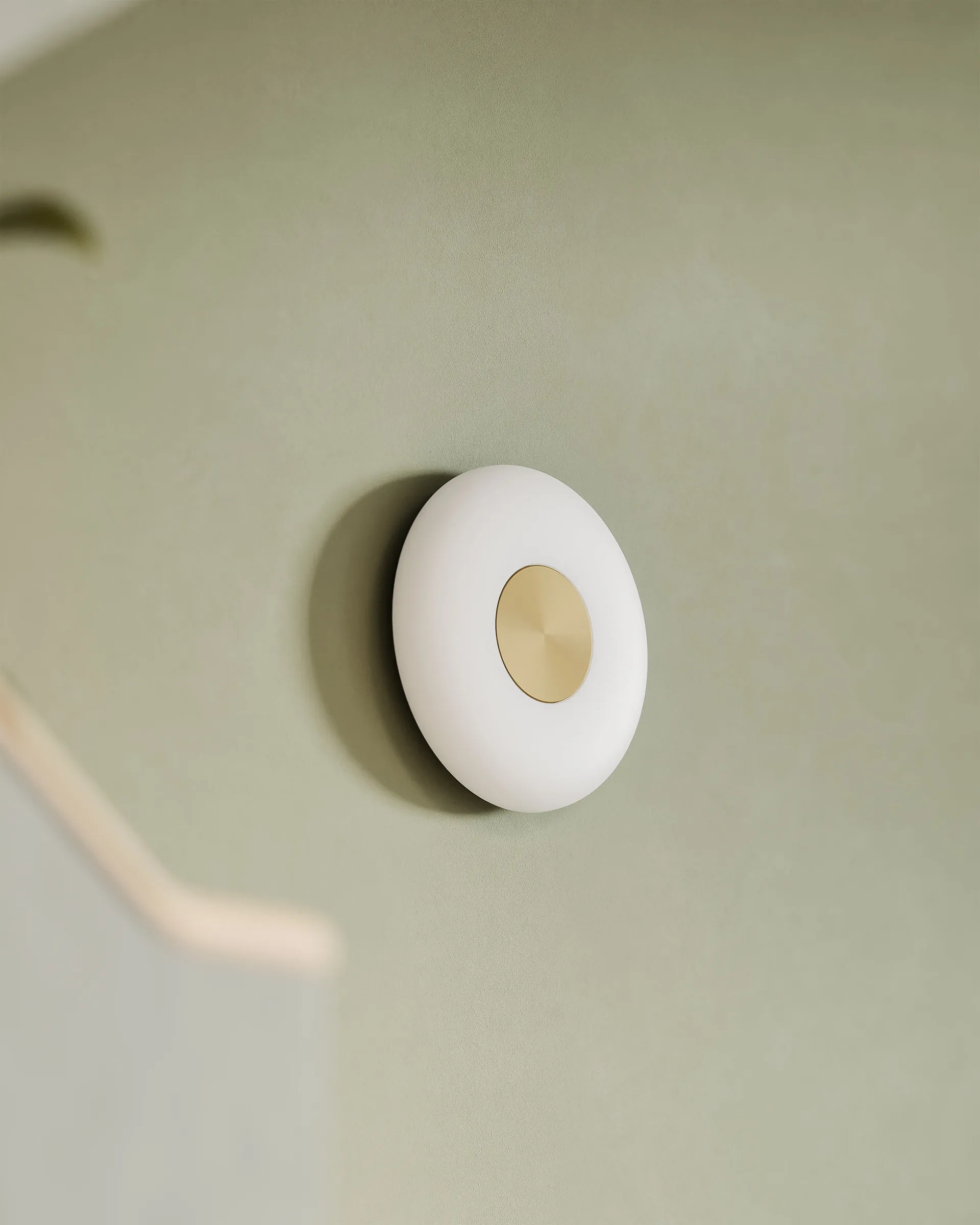 Lámpara de pared Glint Ø25 cm, Vidrio opal blanco Northern