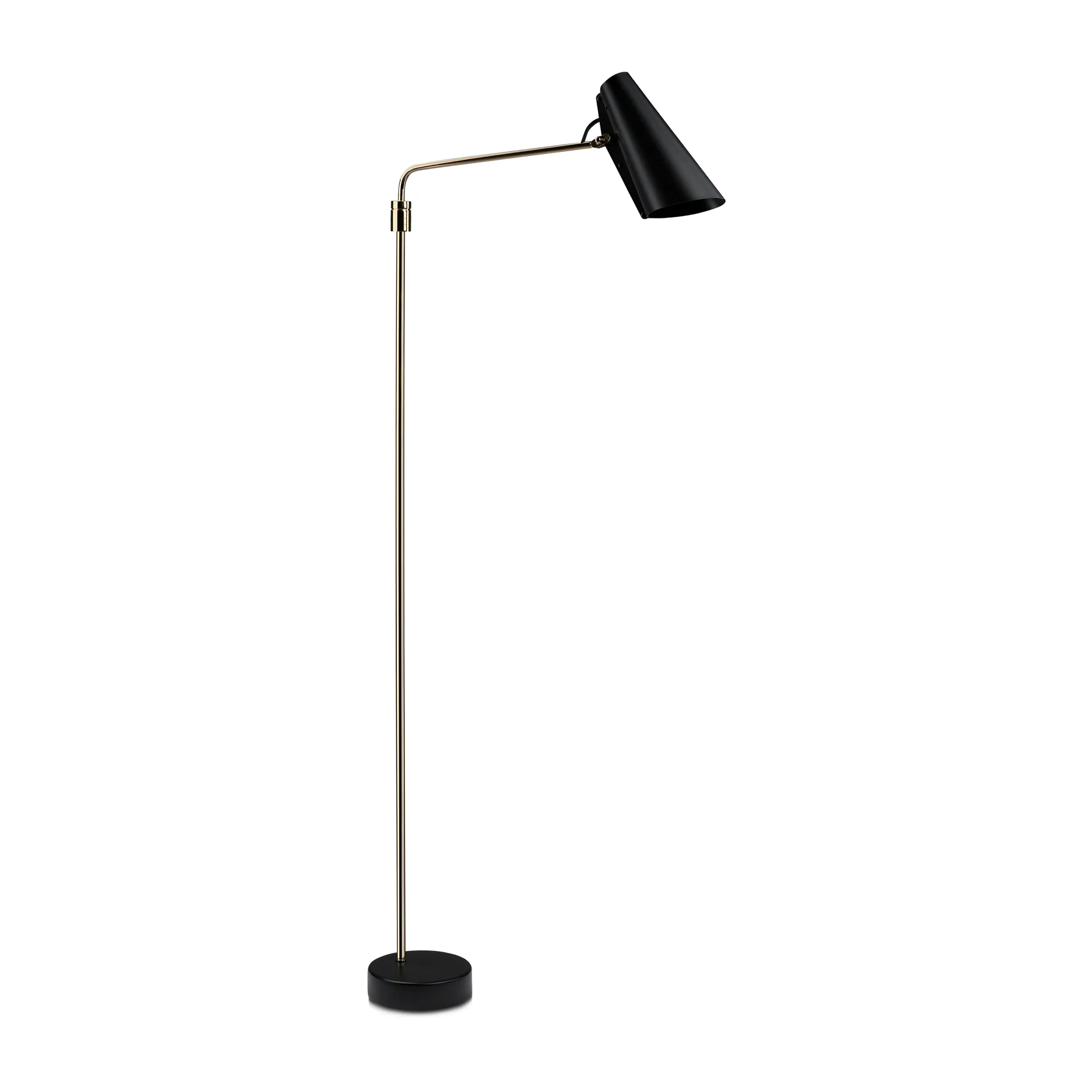 Lámpara de pie Birdy swing, negro-latón Northern