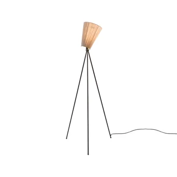 Lámpara de pie Oslo Wood - Beige, base negro mate - Northern