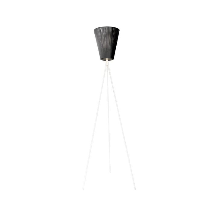 Lámpara de pie Oslo Wood - Black, base blanco mate - Northern