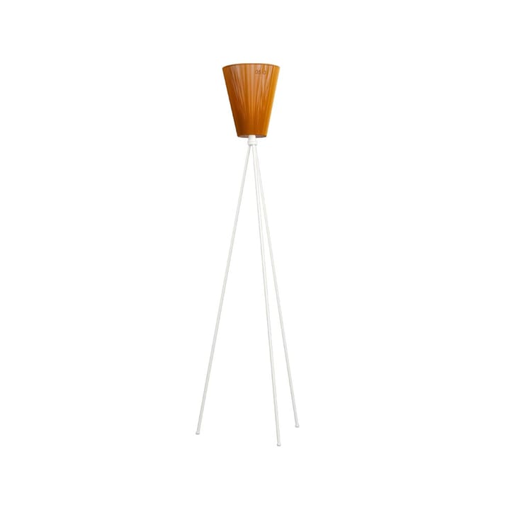 Lámpara de pie Oslo Wood - Caramel, base blanco mate - Northern